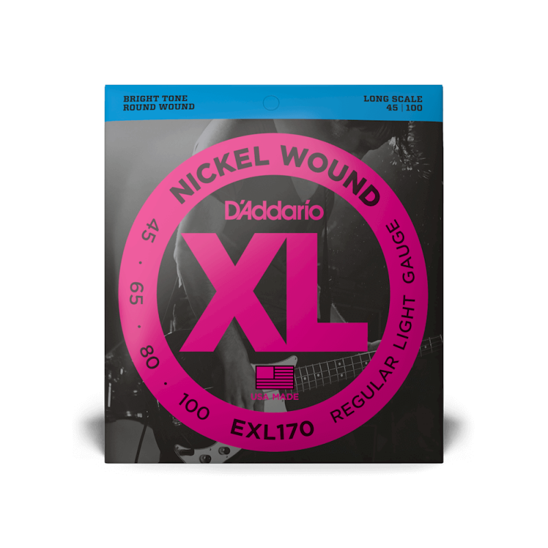 Набор струн D'ADDARIO EXL170 XL NICKEL WOUND BASS REGULAR LIGHT (45-100)